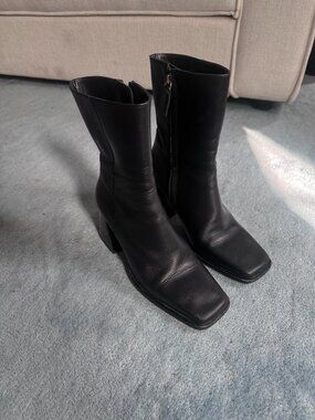 Black Feners Zip Up Boot
